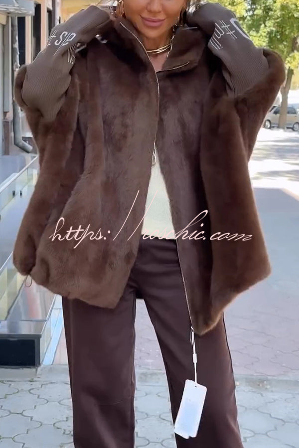 Fashion Sports Stripe Print and Ribbed Embroidered Long Sleeve Zipper Pocket Hooded Plush Coat