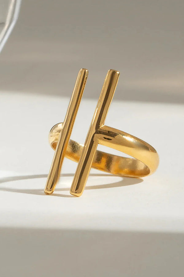 Fashion Stainless Steel Simple Line Ring