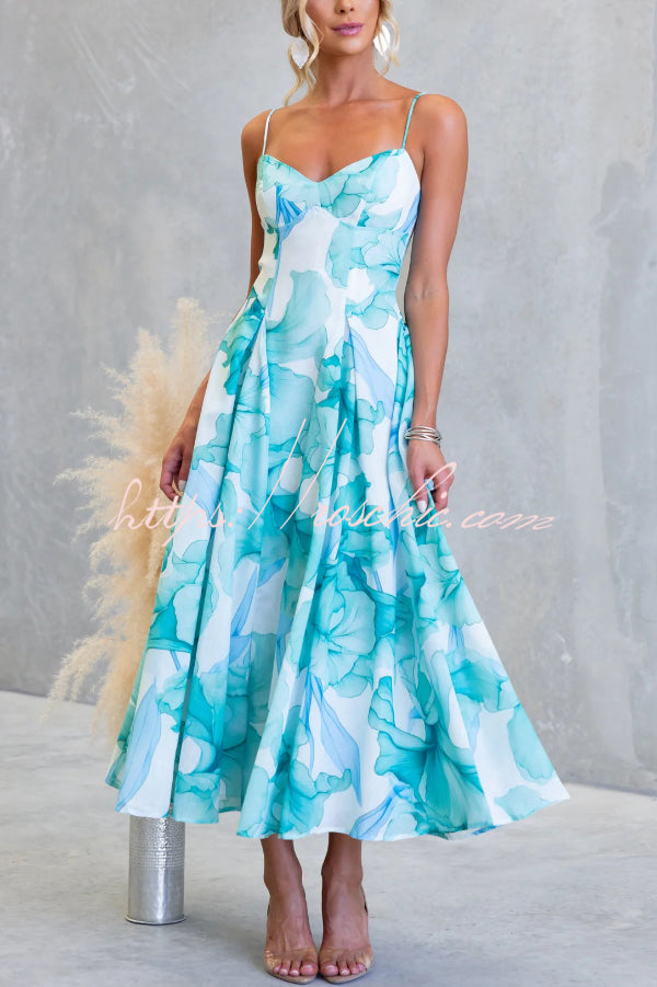 Floral Print Spaghetti Strap Backless Holiday Maxi Dress roschic Floral Print Spaghetti Strap Backless Holiday Maxi Dress roschic
