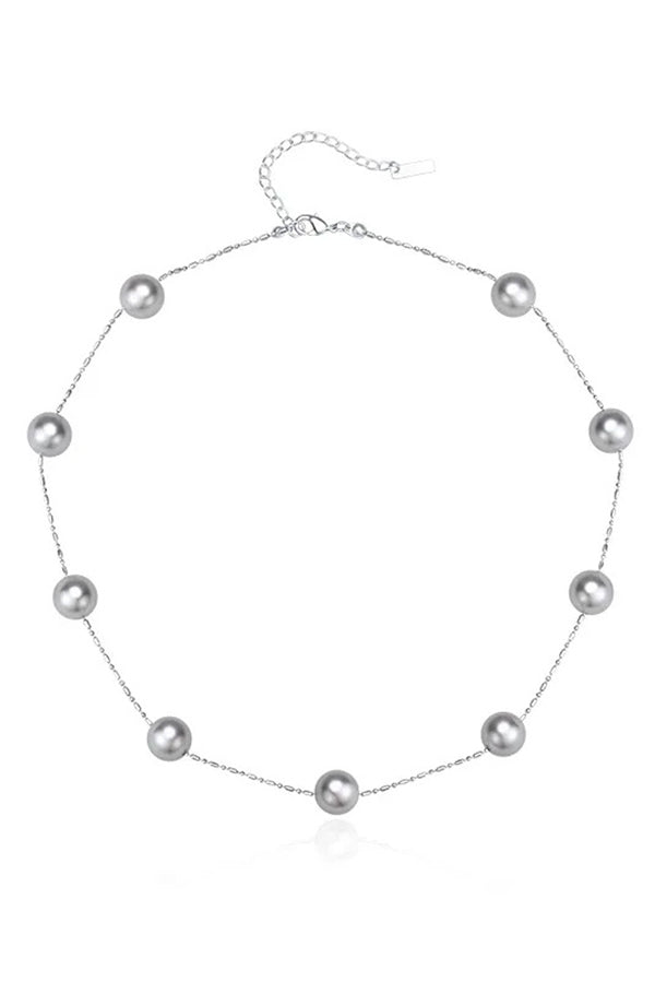 Vintage Pearl Beaded Stackable Elegant Necklace