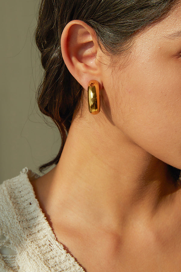 Fashionable C-shaped Niche Earrings