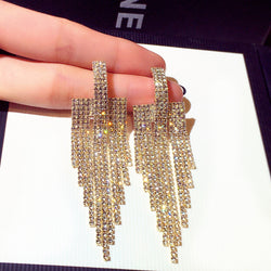 Diamond Tassel Earrings