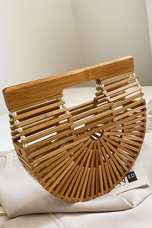 Fashionable Bamboo Pearl Handbag