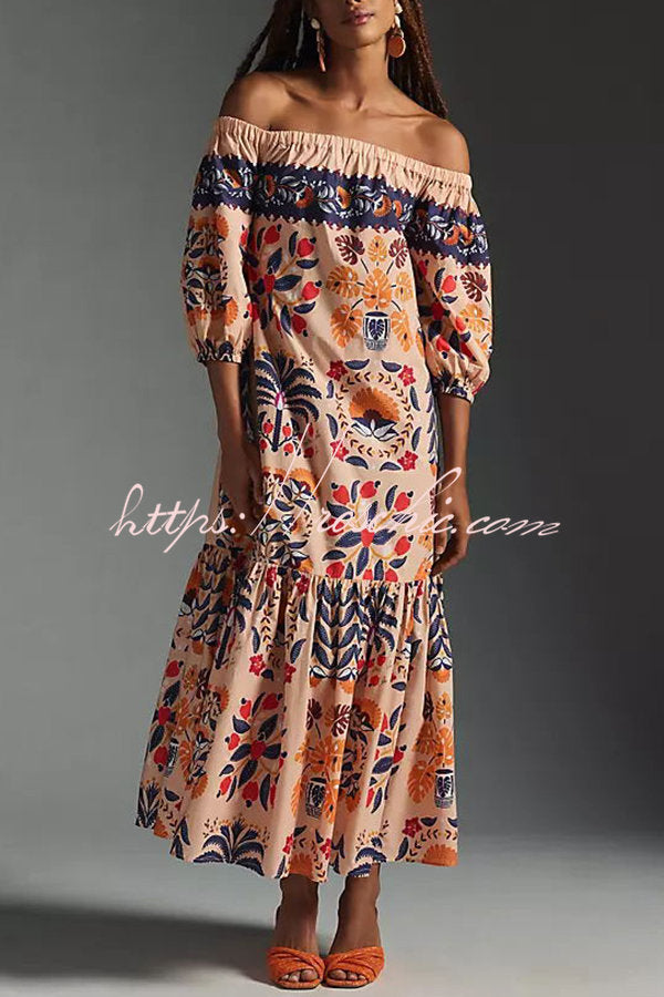 slim fit dress slacks Suger Island Flowy Midi Sundress One Size Fits Most / Tissue Dusk