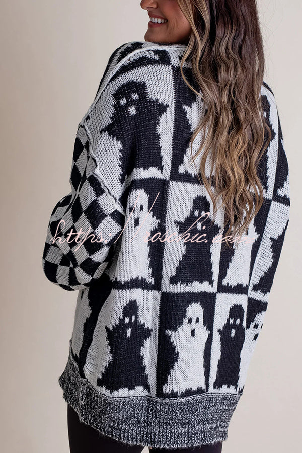 Halloween Casual Loose Crew Neck Sweater