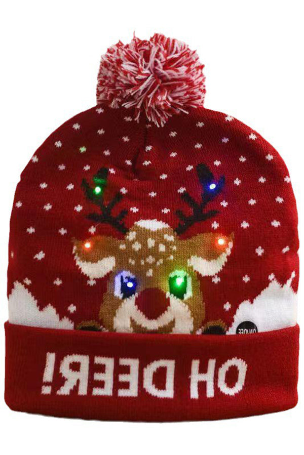 Christmas LED Light Knitted Hat