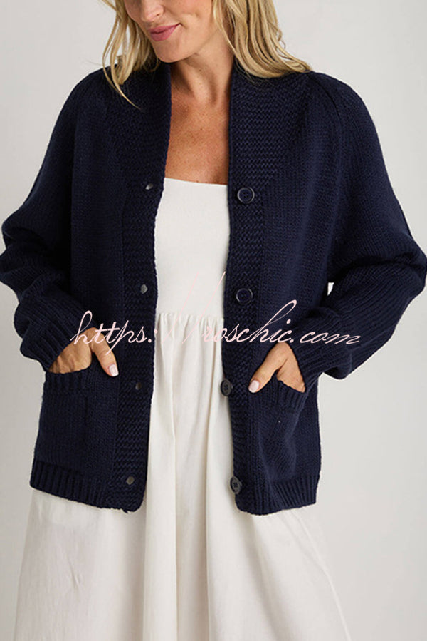 Fashion Lobster Pattern Casual Long Sleeve Knit Cardigan