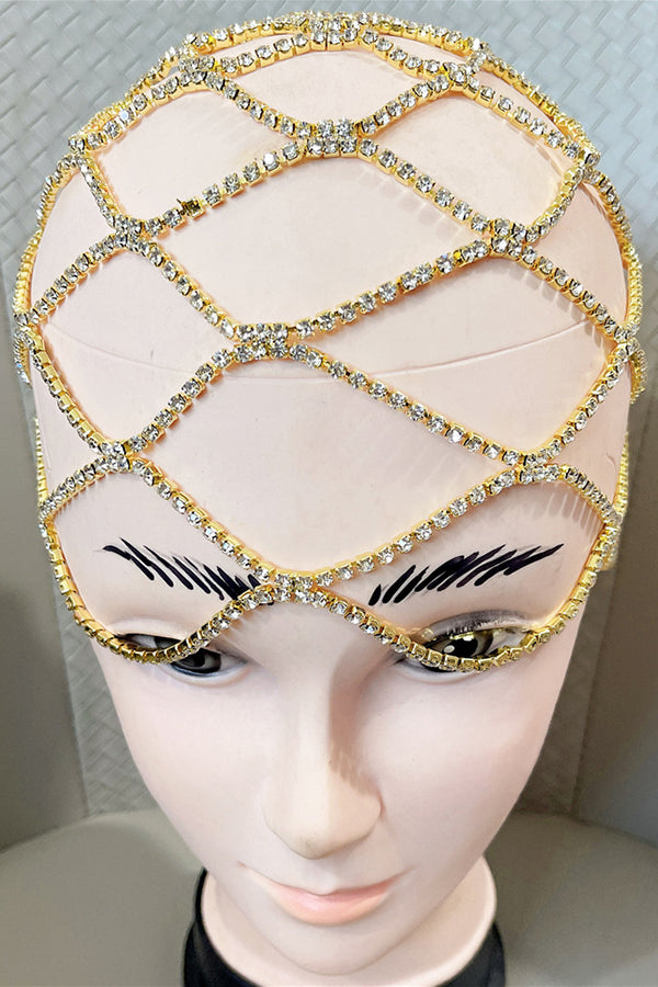 Rhinestone Tassel Mesh Headband