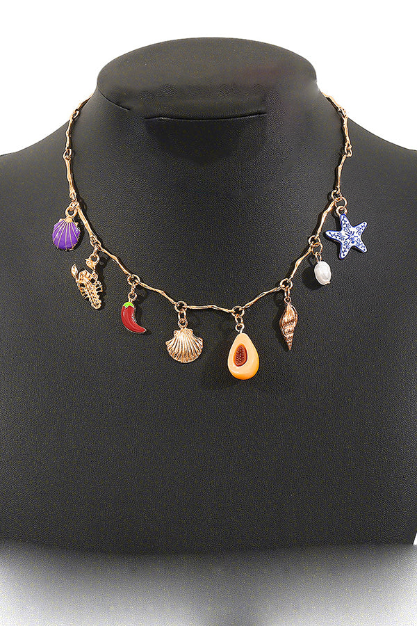 Bohemian Ocean Style Rice Bead Necklace