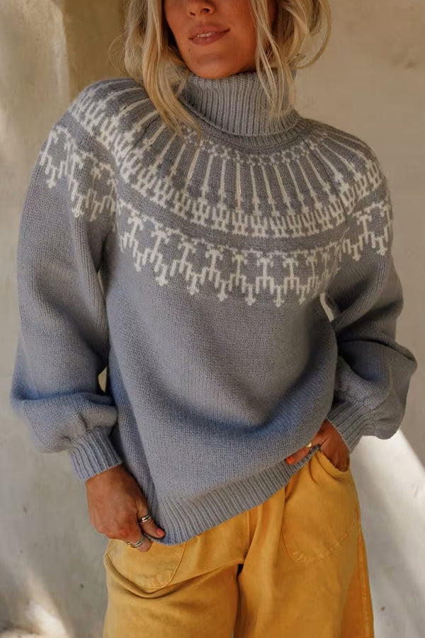 Christmas Thickened Turtleneck Long Sleeve Knitted Sweater