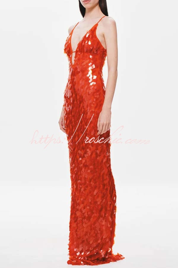 fish scale sequin dress Wholesale Diamante Strap Fish Scale Sequin Maxi Dress City Goddess