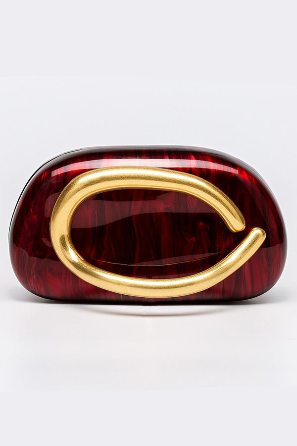 Elegant Special-shaped Shell Acrylic Fashion Clutch