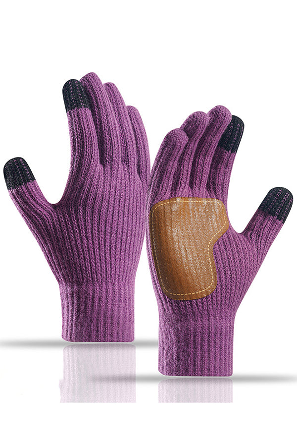 Outdoor Cycling Non-slip and Cold-proof Knitted Touchscreen Gloves