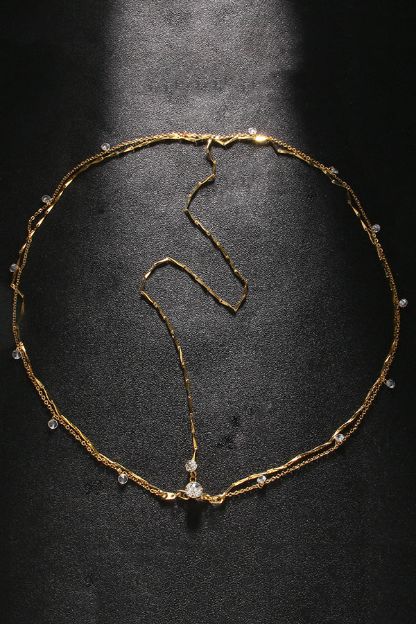 Simple Rhinestone Pendant Headdress