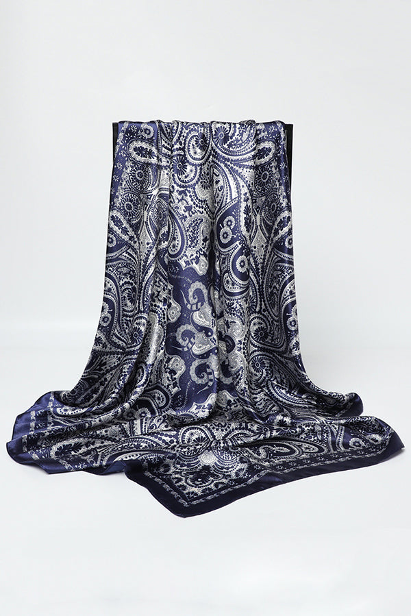 Unique Printed Retro Square Silk Scarf