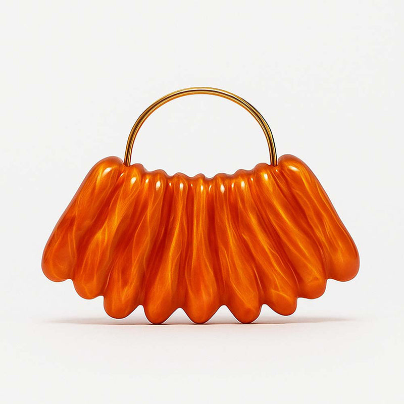 Simple Acrylic Wave-shaped Clutch Bag