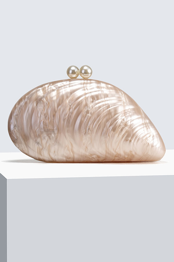 Elegant Shaped Shell Acrylic Evening Clutch