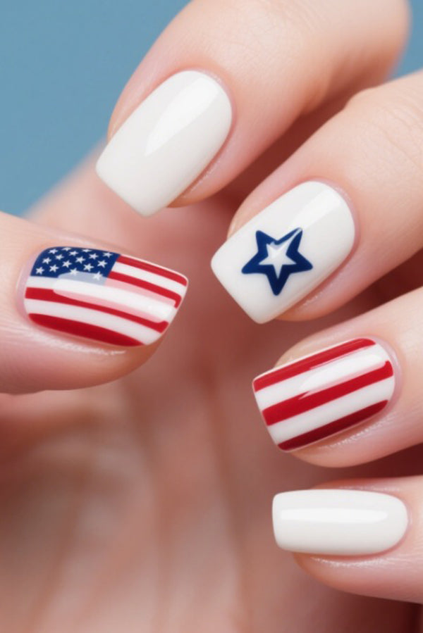 Independence Day Pattern Fashion Nail Art