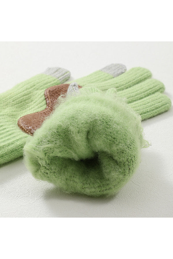 Outdoor Cycling Non-slip and Cold-proof Knitted Touchscreen Gloves