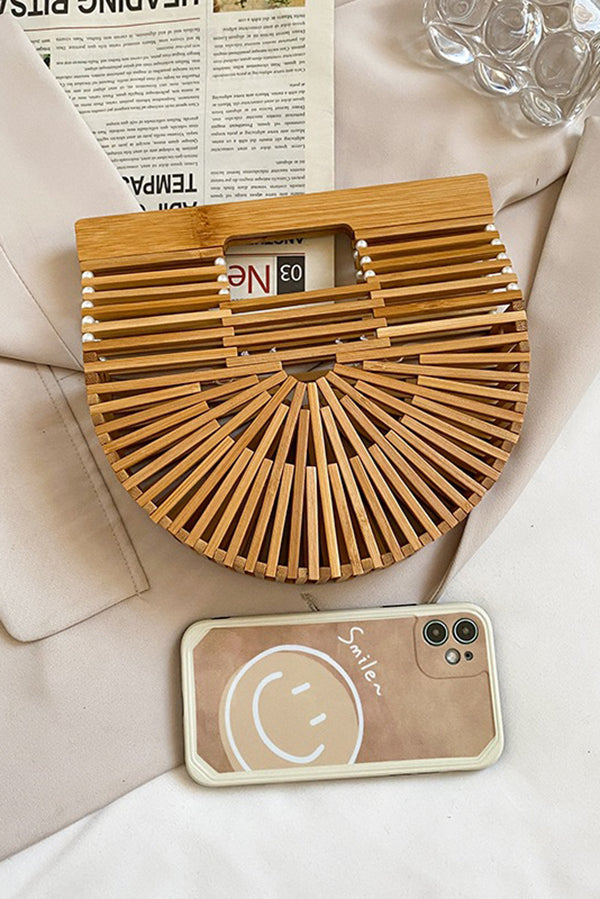 Fashionable Bamboo Pearl Handbag