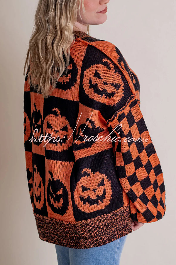 Halloween Casual Loose Crew Neck Sweater