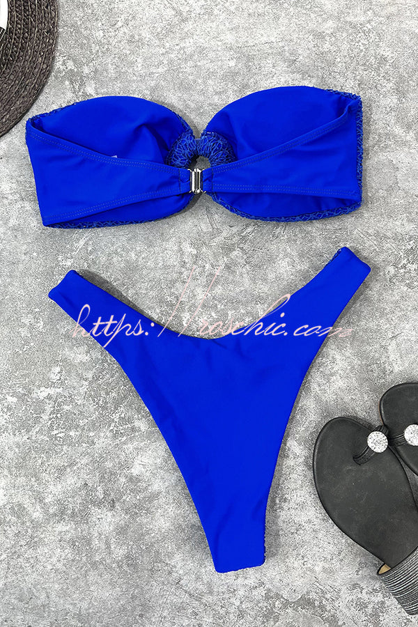 Interesting Ring Cutout Bandeau Bikini