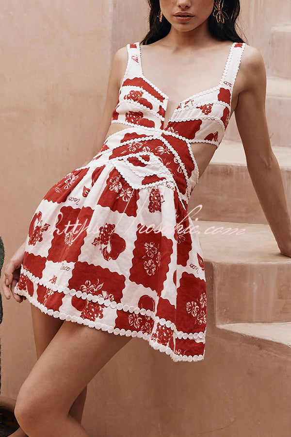 knee length dresses for ladies Color Block Rick Rack Trim Mini Dress – Libby Story main image 1