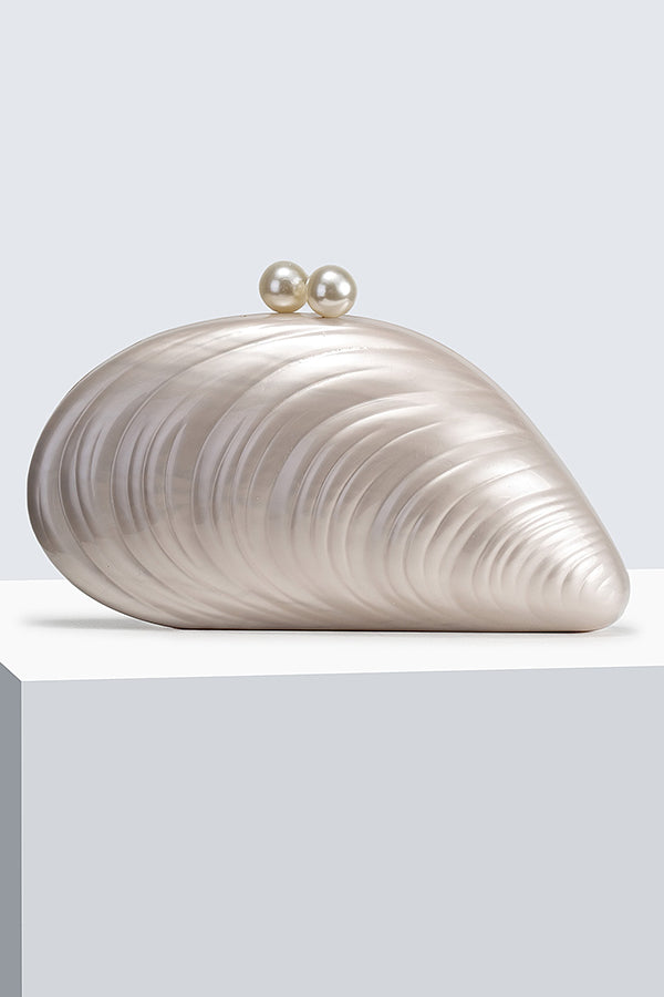 Elegant Shaped Shell Acrylic Evening Clutch