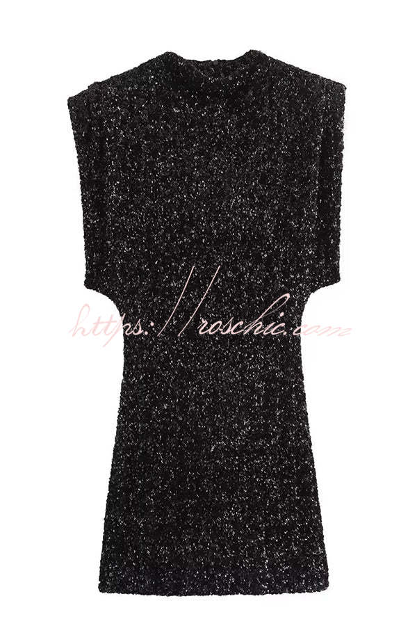 Adorable Sexy Vibes Sequin Wide Sleeve Mini Dress