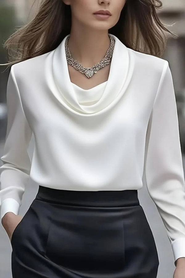 Solid Color Simple Long-sleeved Casual Shirt