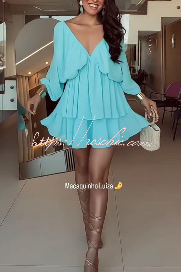sachin and babi light blue dress Sybe Cut Batwing Sleeve Mini Dress in Black , Long Sleeve main image 0