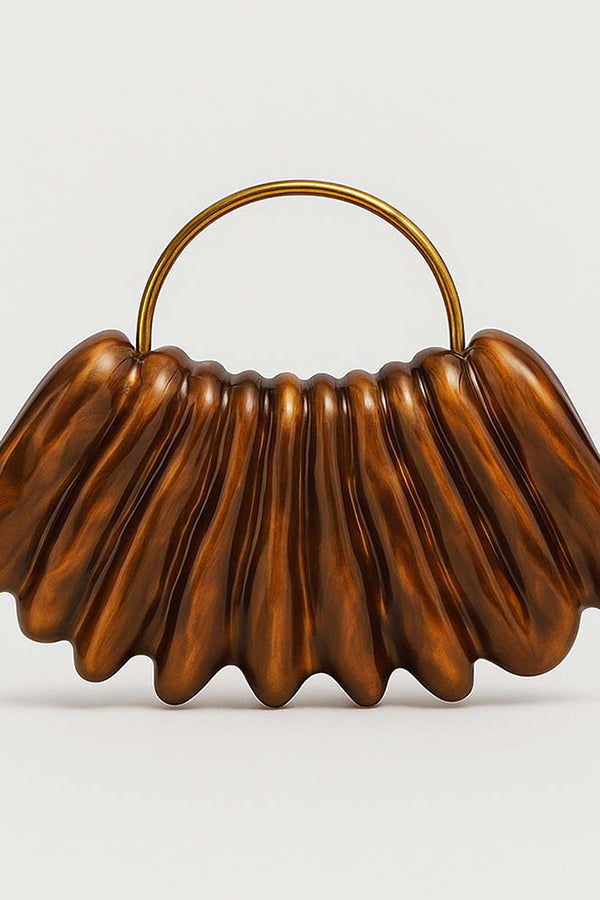 Simple Acrylic Wave-shaped Clutch Bag