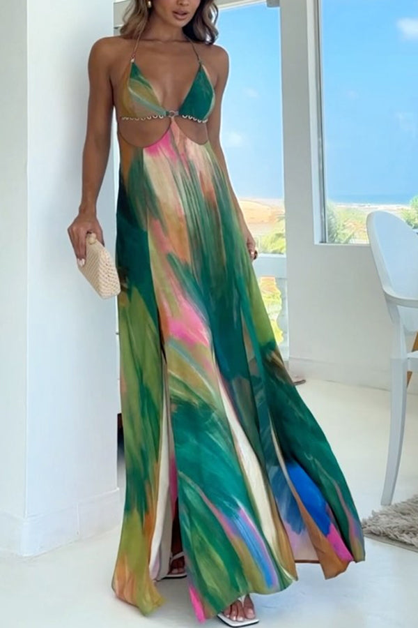 vacation cut out dress Vacation Dresses Shaping Backless Cut Out Knitted Sleeveless Chic Apricot Dress