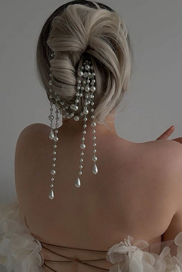 Stylish and Elegant Pearl Tassel Hair Accessories