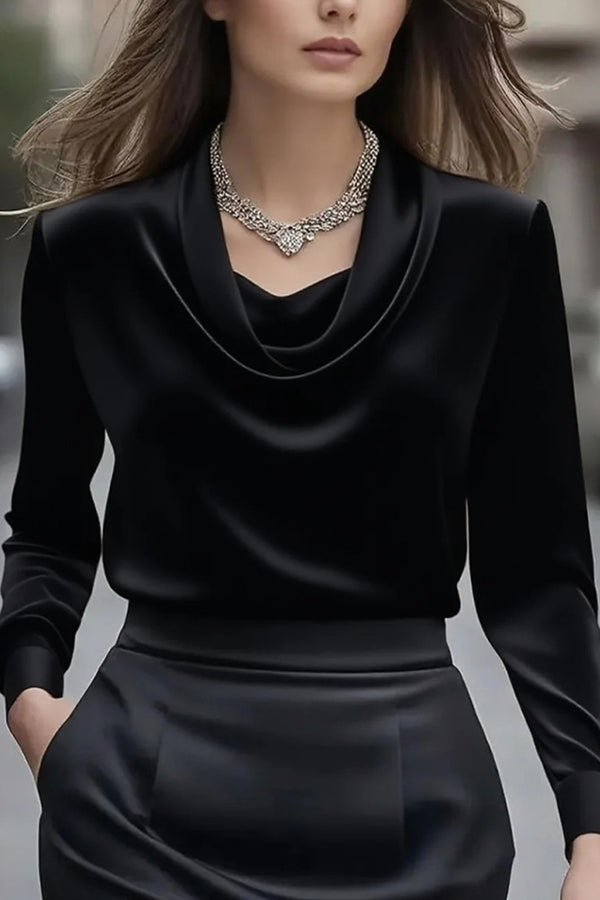 Solid Color Simple Long-sleeved Casual Shirt