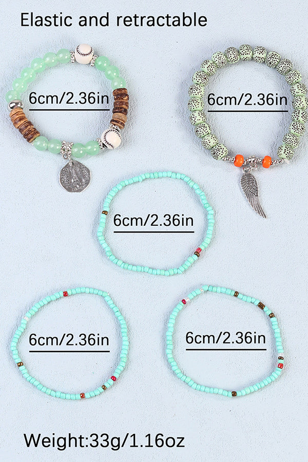 Stylish Bohemian Multi-Layer Elastic Beaded Bracelet
