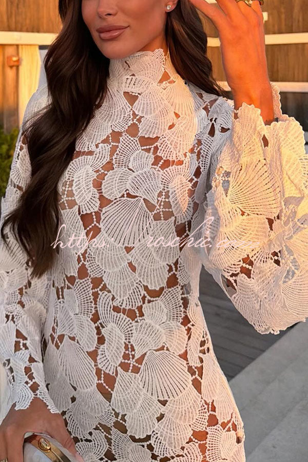 seashell lace dress Solene Seashell Maxi Dress
