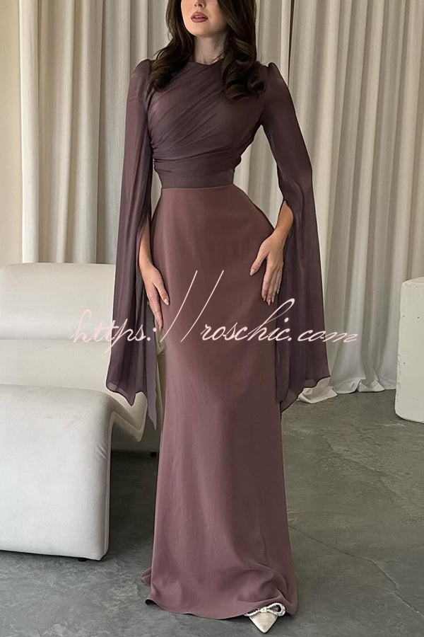 long organza dress Lady Black Tie - A1035 - Portrait Of A Rose Printed Organza Gown - Andrea & Leo Couture