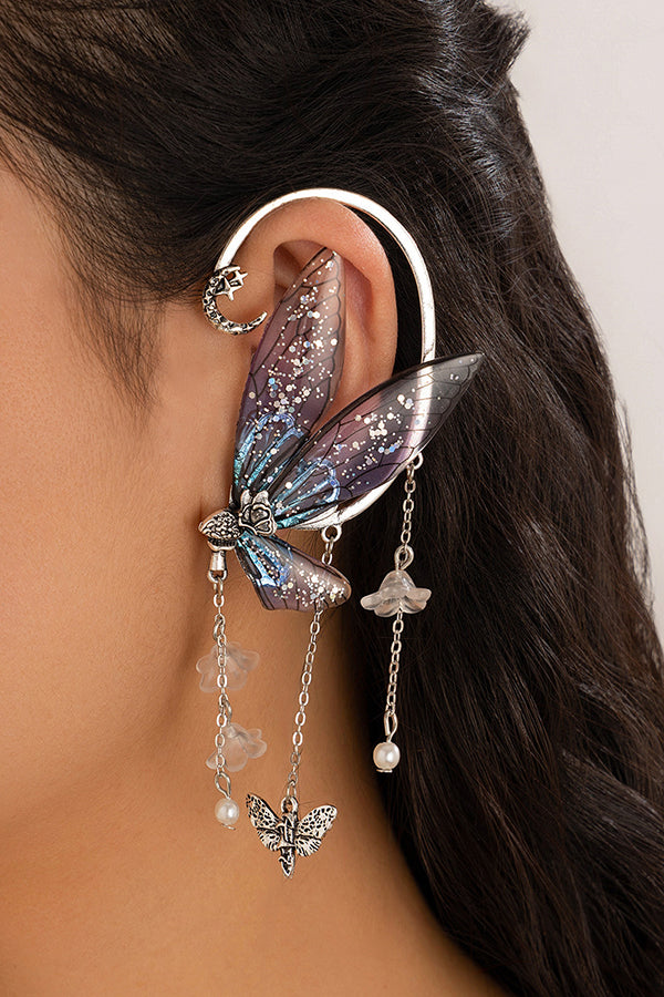 Forest Elf Tassel Butterfly Earrings