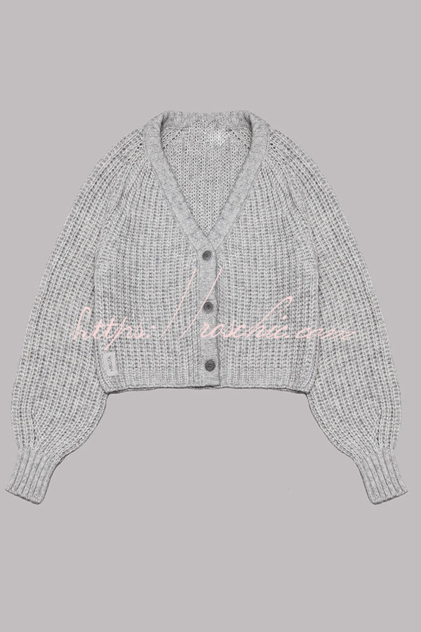 Falling for You Knit Button Up Relaxed Cardigan