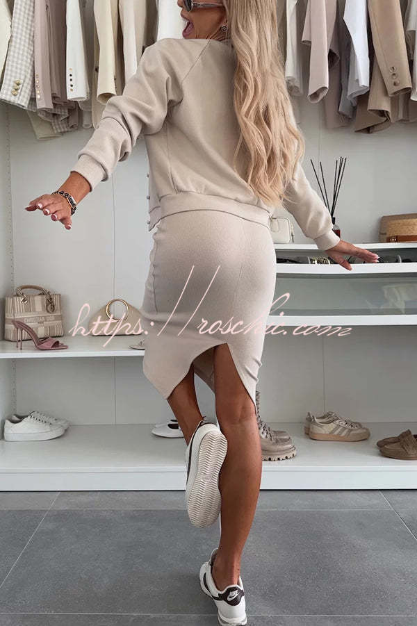 Comfort and Femininity Knit Ribbed Button Up Long Sleeve Bomber Jacket