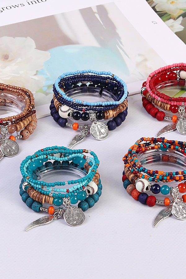 Stylish Bohemian Multi-Layer Elastic Beaded Bracelet