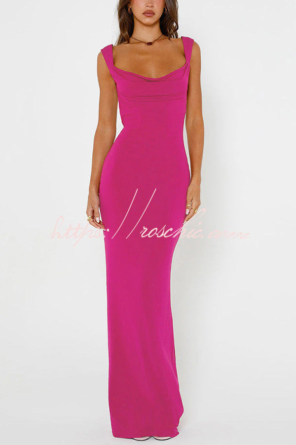 Sexy Backless Stitching Bow Slim Maxi Dress