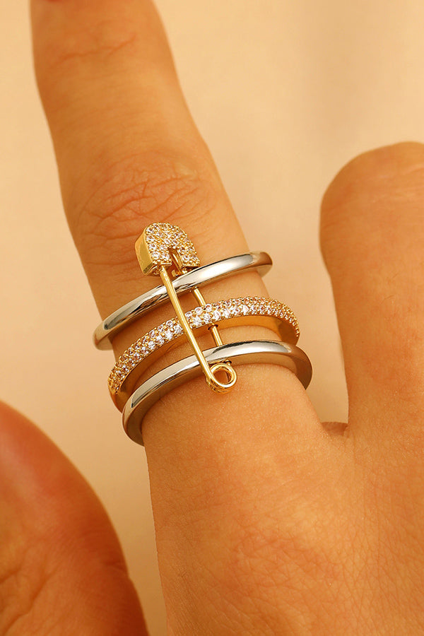 Fashionable Three-color Ring with Detachable Needle Ring