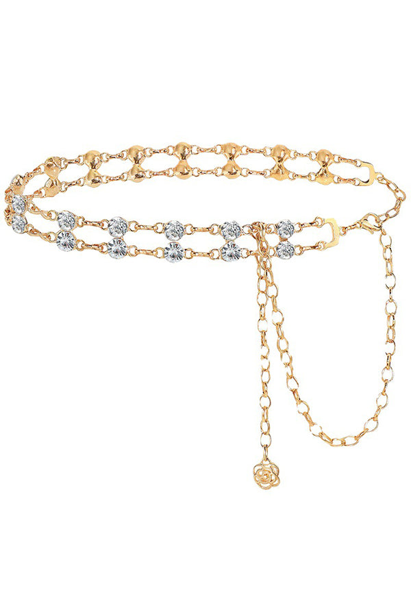 Alfred Rhinestone Chain Belt