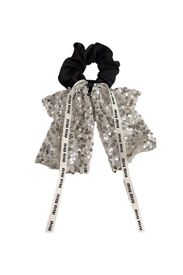 Sparkling Bow Hair Tie Ribbon