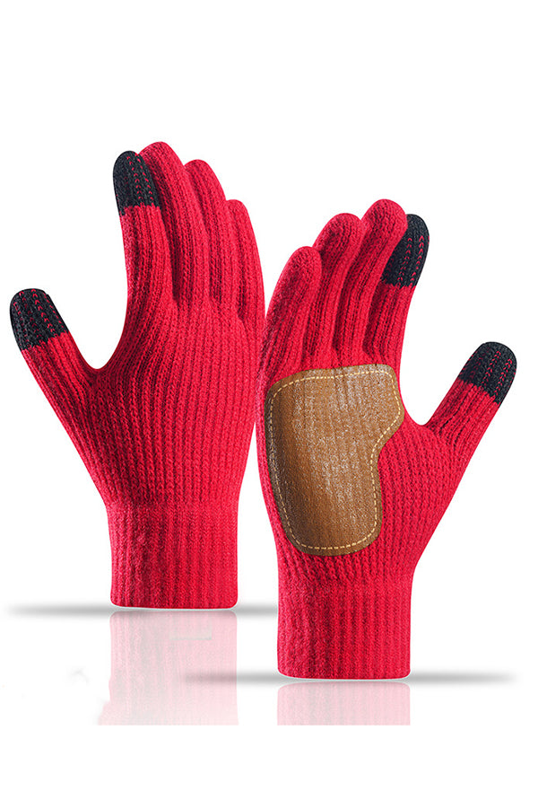Outdoor Cycling Non-slip and Cold-proof Knitted Touchscreen Gloves