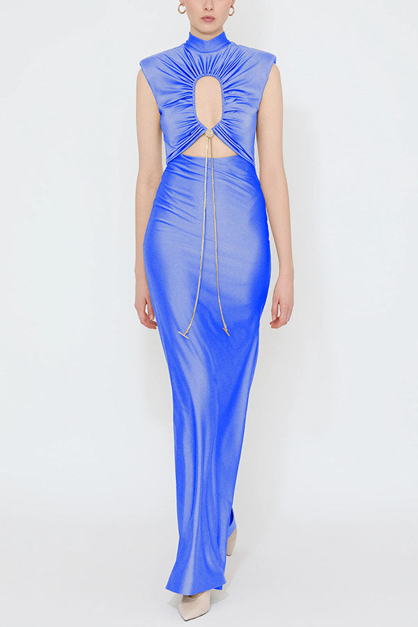 chinese dress ladies Alena Hi-Neck Sleeveless Maxi Dress – Haute & Rebellious main image 0