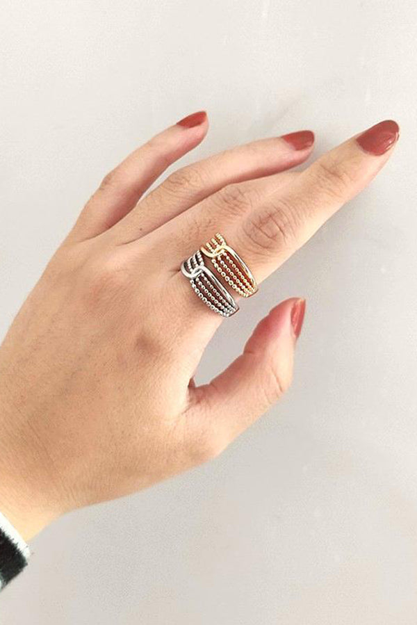Retro Simple Double-layer Open Ring
