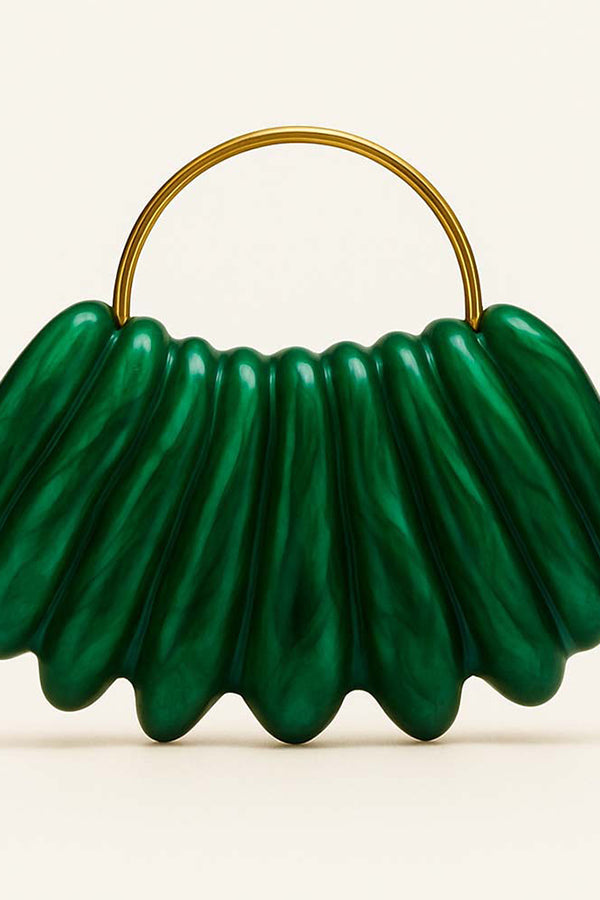 Simple Acrylic Wave-shaped Clutch Bag